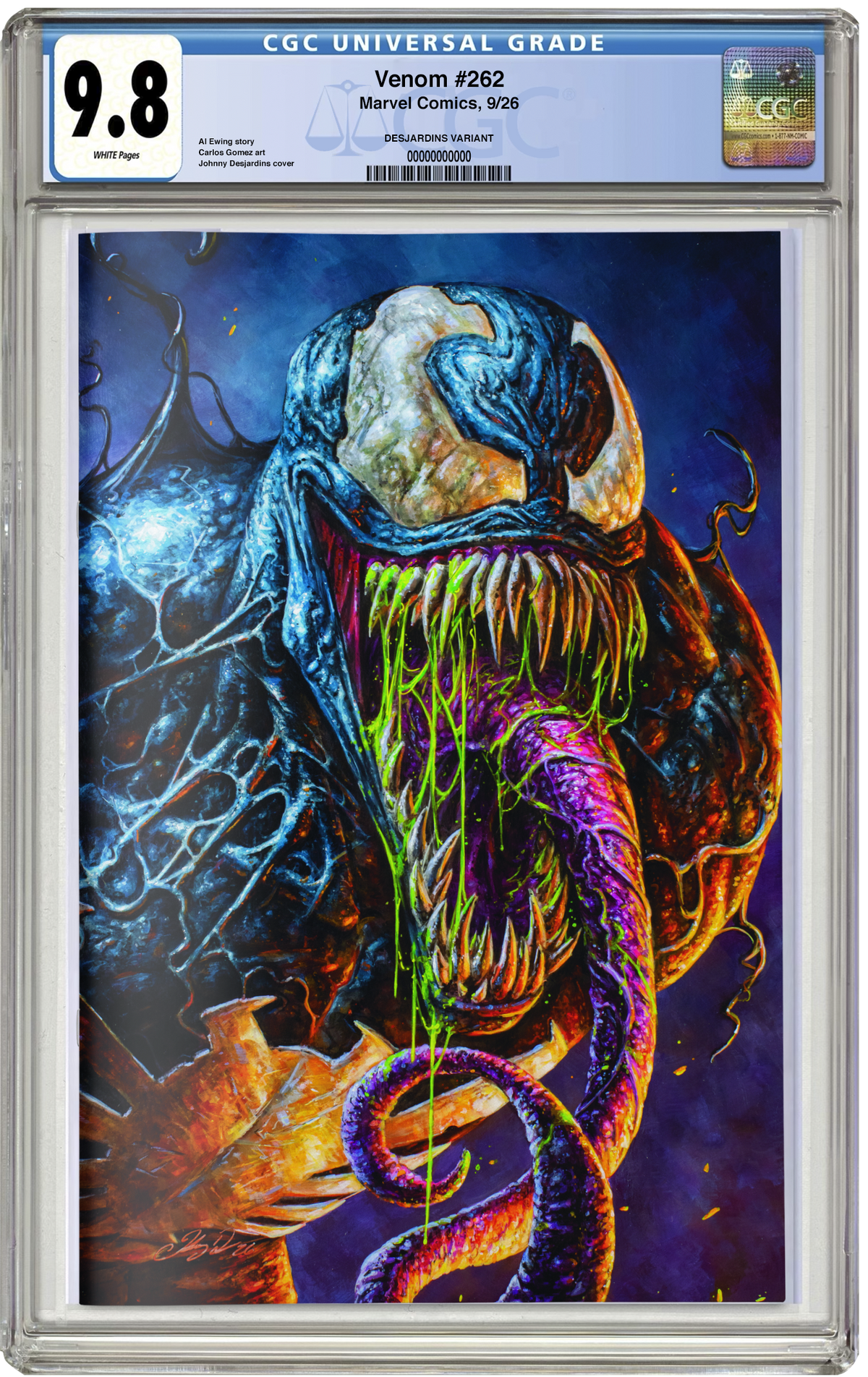 PREORDER: CGC 9.8 Venom #262 Johnny Desjardins Virgin