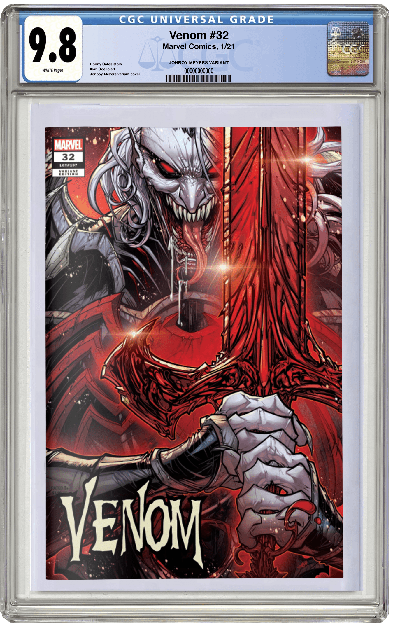 MADE TO ORDER: CGC 9.8 Venom #32 Jonboy Meyers Trade Dress Variant