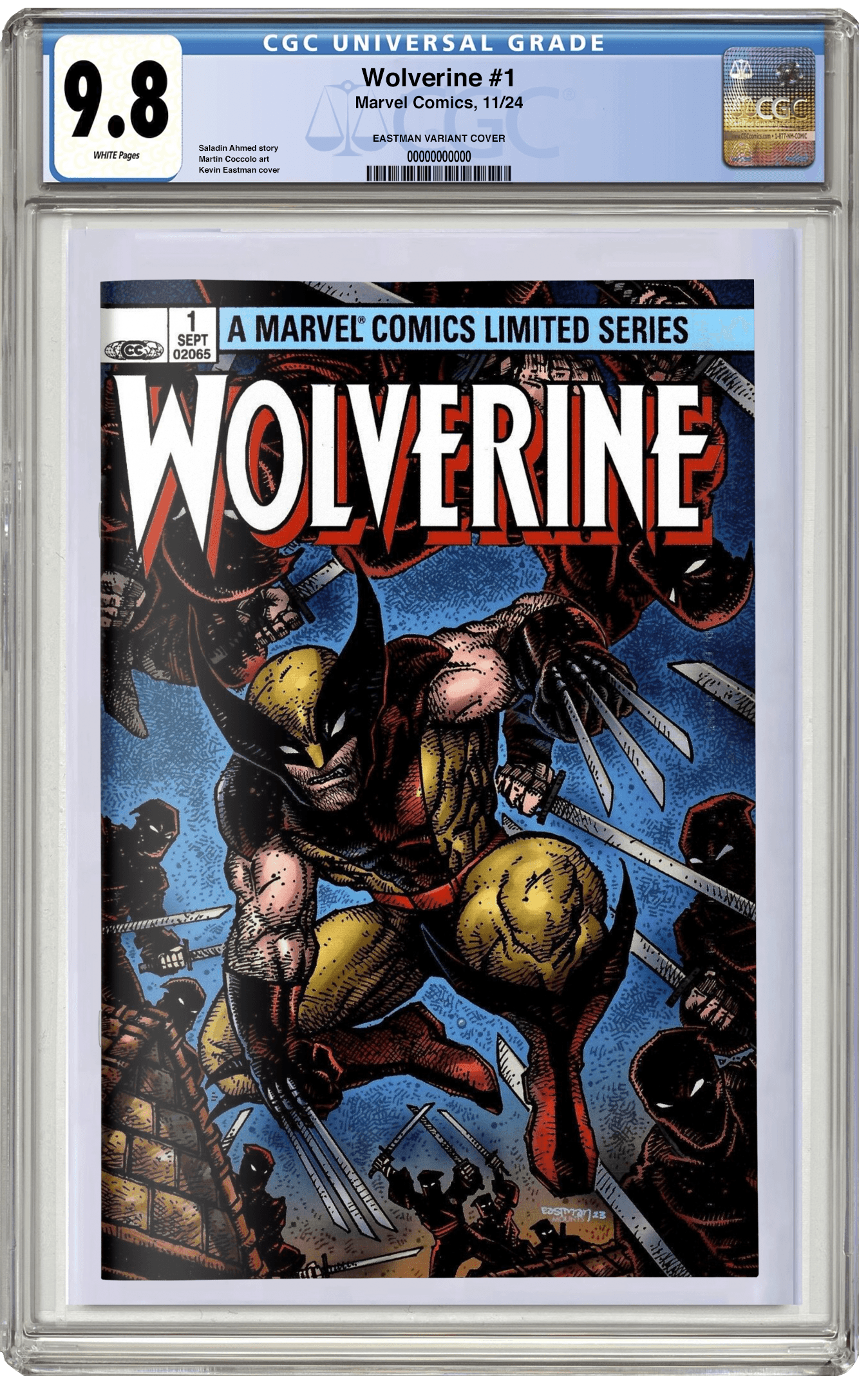 MADE TO ORDER: CGC 9.8 Wolverine #1 (1982 Facsimile) Kevin Eastman Trade Dress Variant