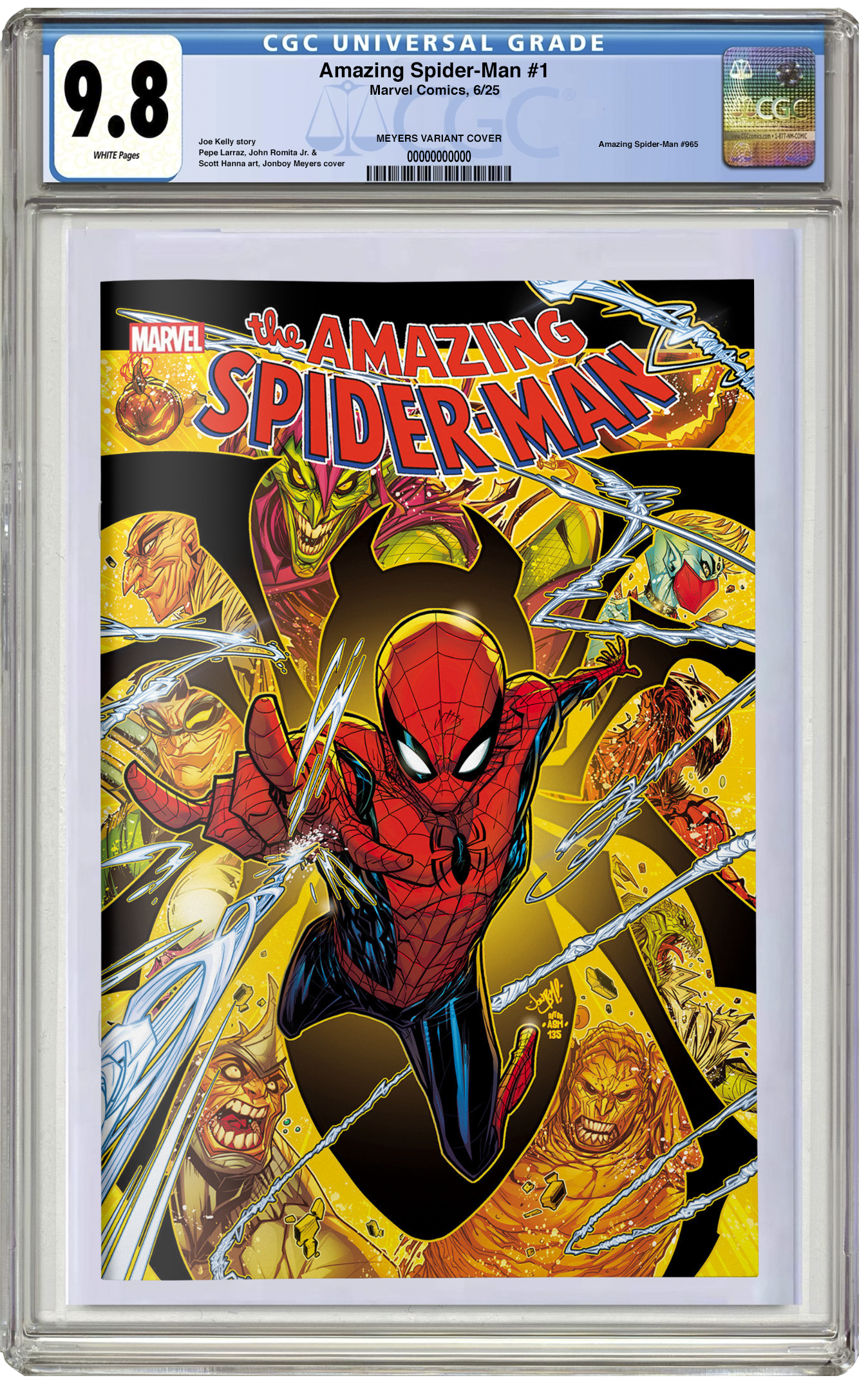 LTD RESTOCK Black Friday Deal: PREORDER: CGC 9.8 Amazing Spider-Man #1 Jonboy Meyers trade dress variant