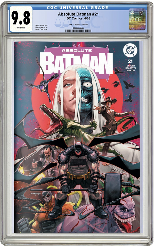 PREORDER: CGC 9.8 Absolute Batman #21 Exclusive Santa Fung Trade Variant