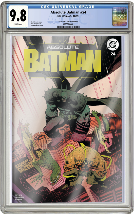 CGC 9.8 Absolute Batman #24 Trade Foil James Harren NYCC EXCLUSIVE VARIANT