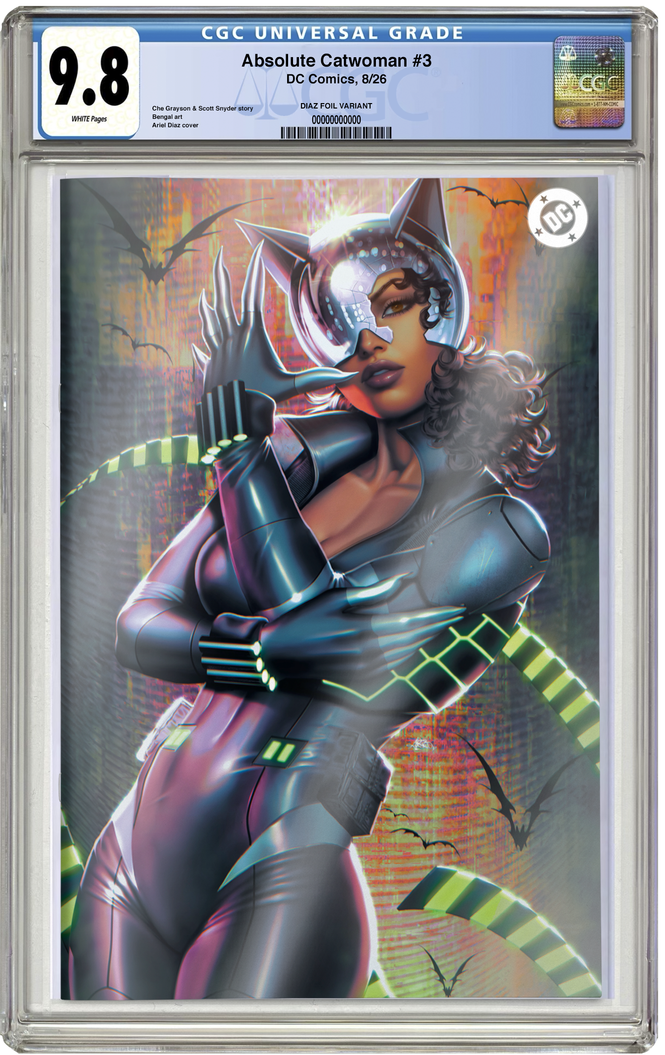 PREORDER: CGC 9.8 Absolute Catwoman #3 Ariel Diaz Virgin Foil Variant