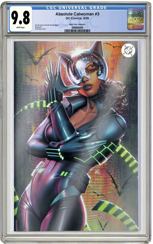 PREORDER: CGC 9.8 Absolute Catwoman #3 Ariel Diaz Virgin Foil Variant