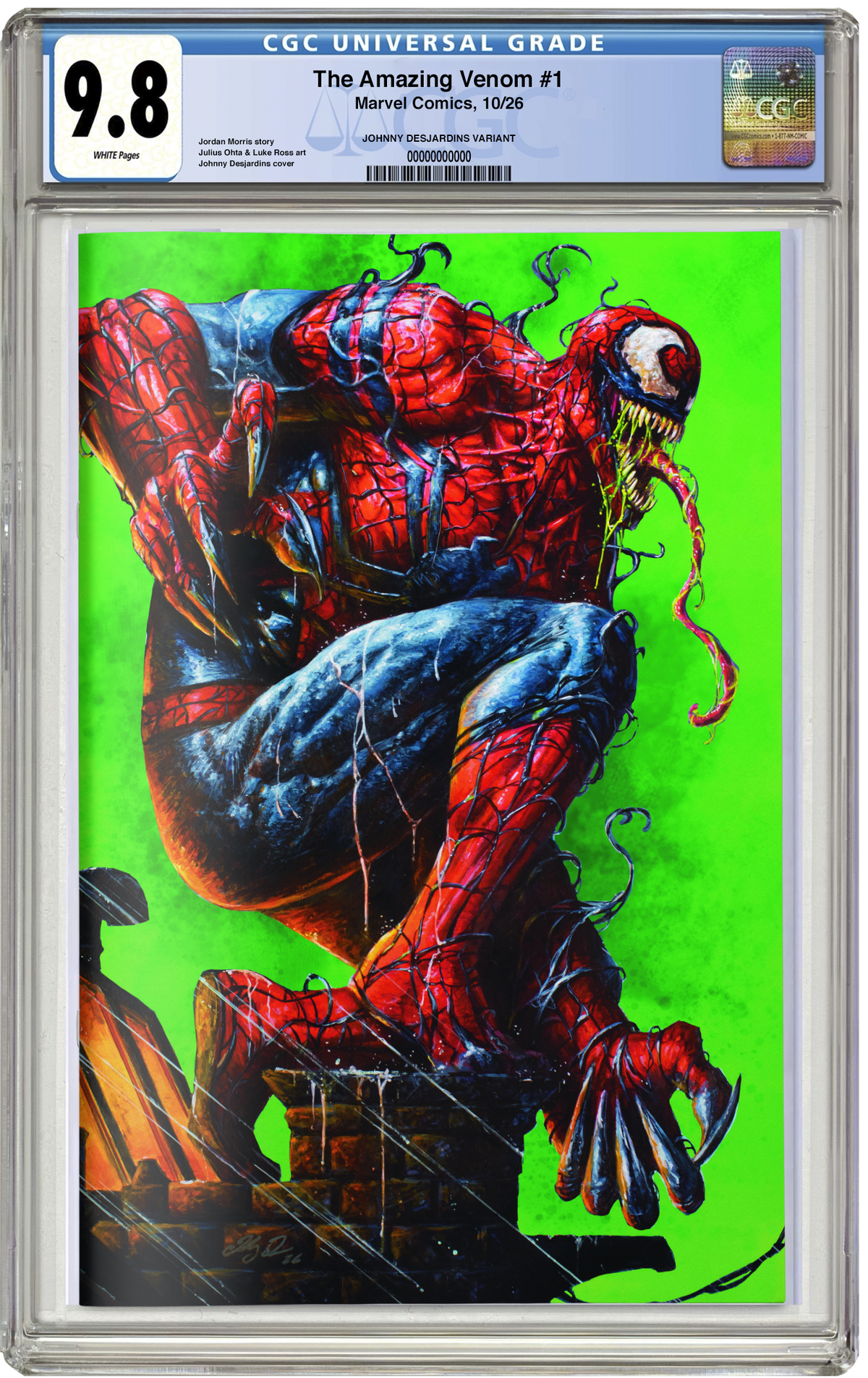 PREORDER: CGC 9.8 Amazing Venom #1 Green Virgin Johnny Desjardins NYCC EXCLUSIVE VARIANT