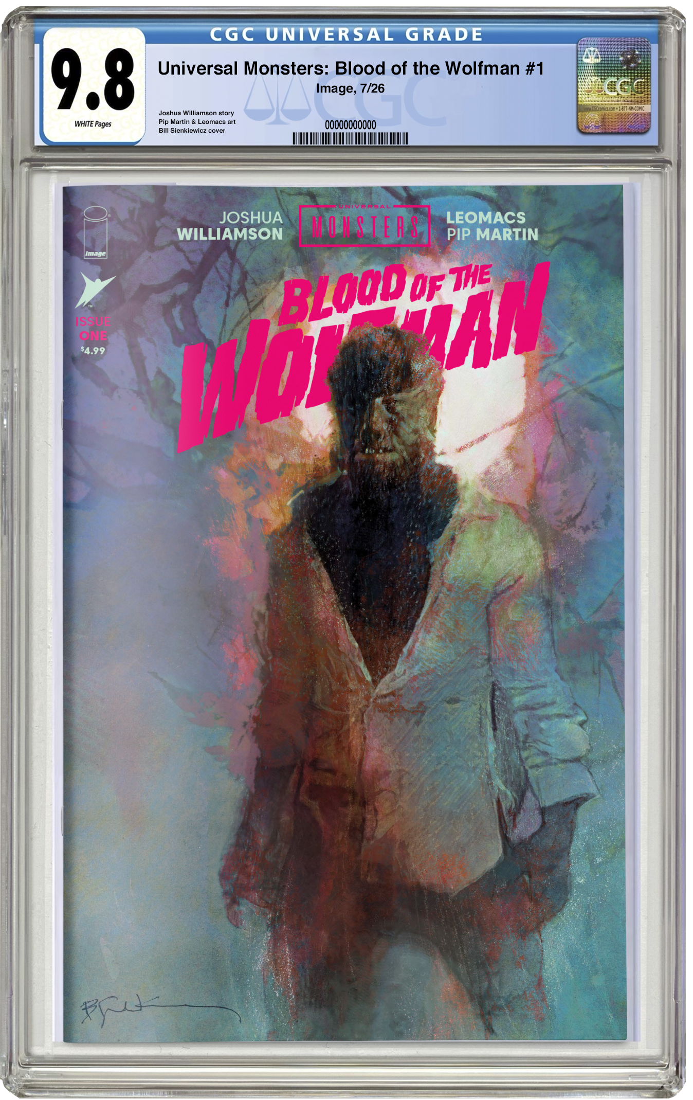 PREORDER: CGC 9.8 Blood of Wolfman #1 Bill Sienkiewicz Trade Dress Variant
