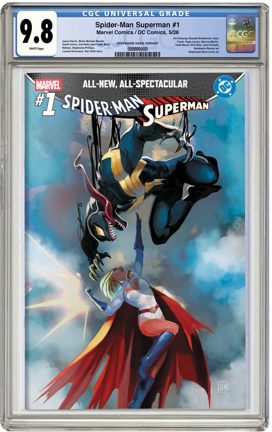 PREORDER: CGC 9.8 Marvel/DC: Spider-Man/Superman #1 Stephanie Hans Trade Dress Variant