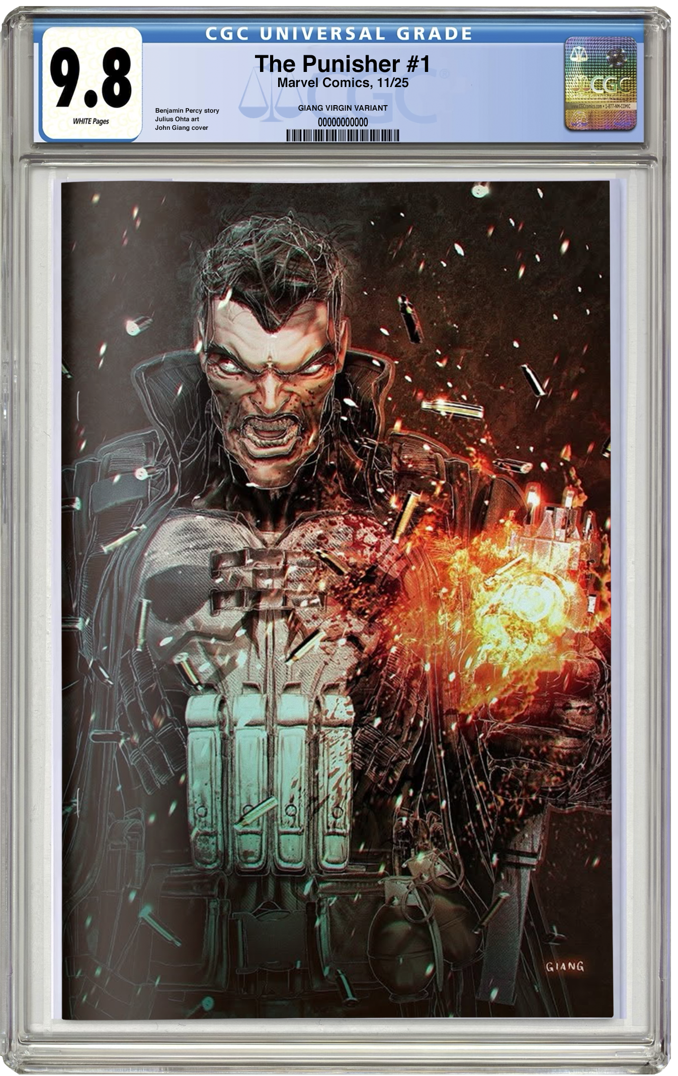 PREORDER: CGC 9.8 Punisher: Red Band #1 John Giang Virgin Variant