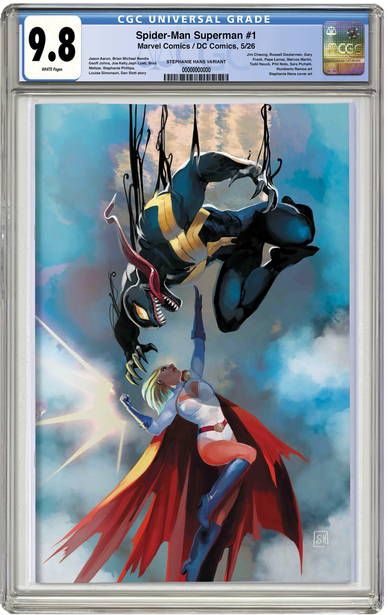 PREORDER: CGC 9.8 Marvel/DC: Spider-Man/Superman #1 Stephanie Hans Virgin Variant