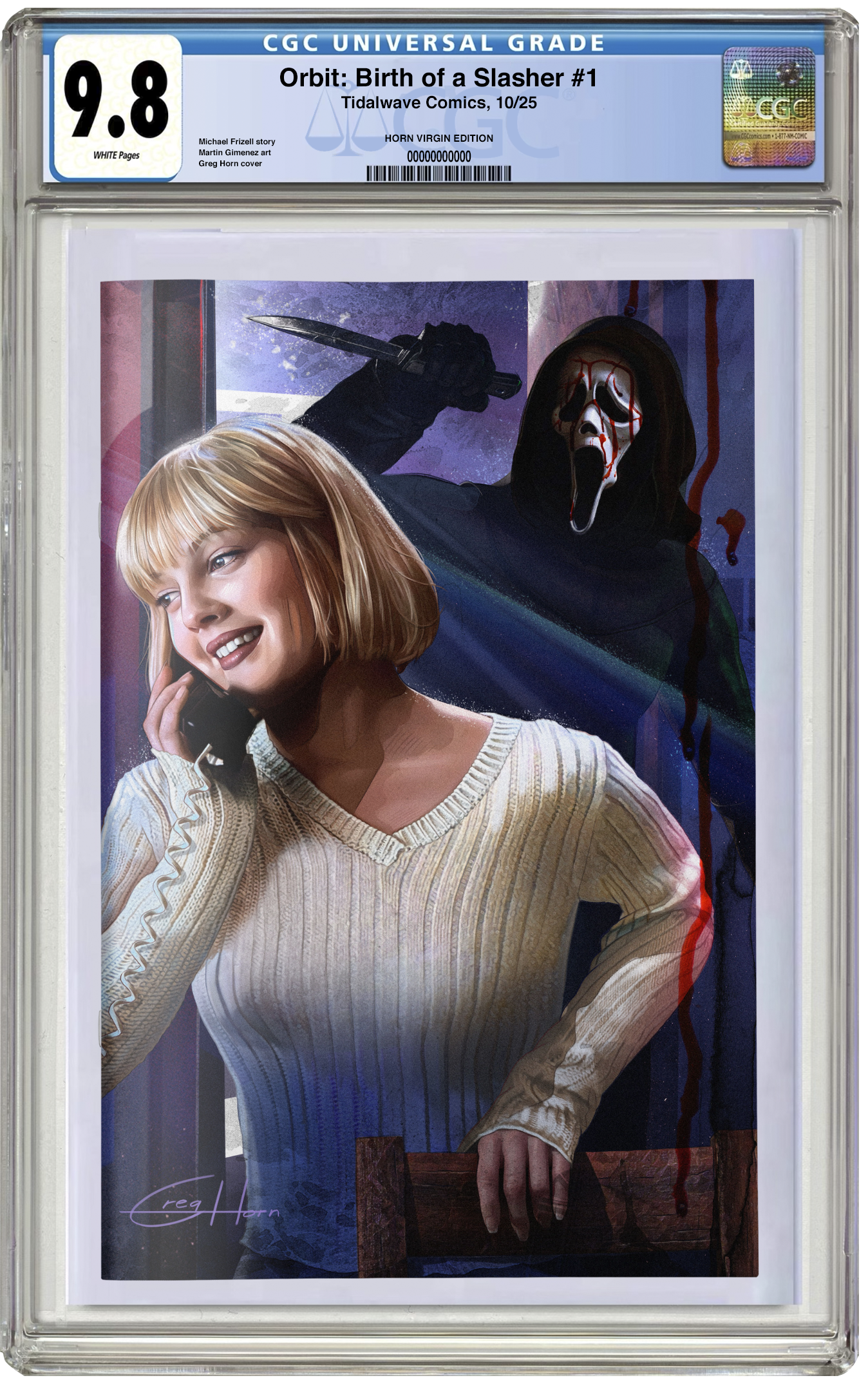 PREORDER: CGC 9.8 Birth of a Slasher #1 Greg Horn Scream Virgin Variant