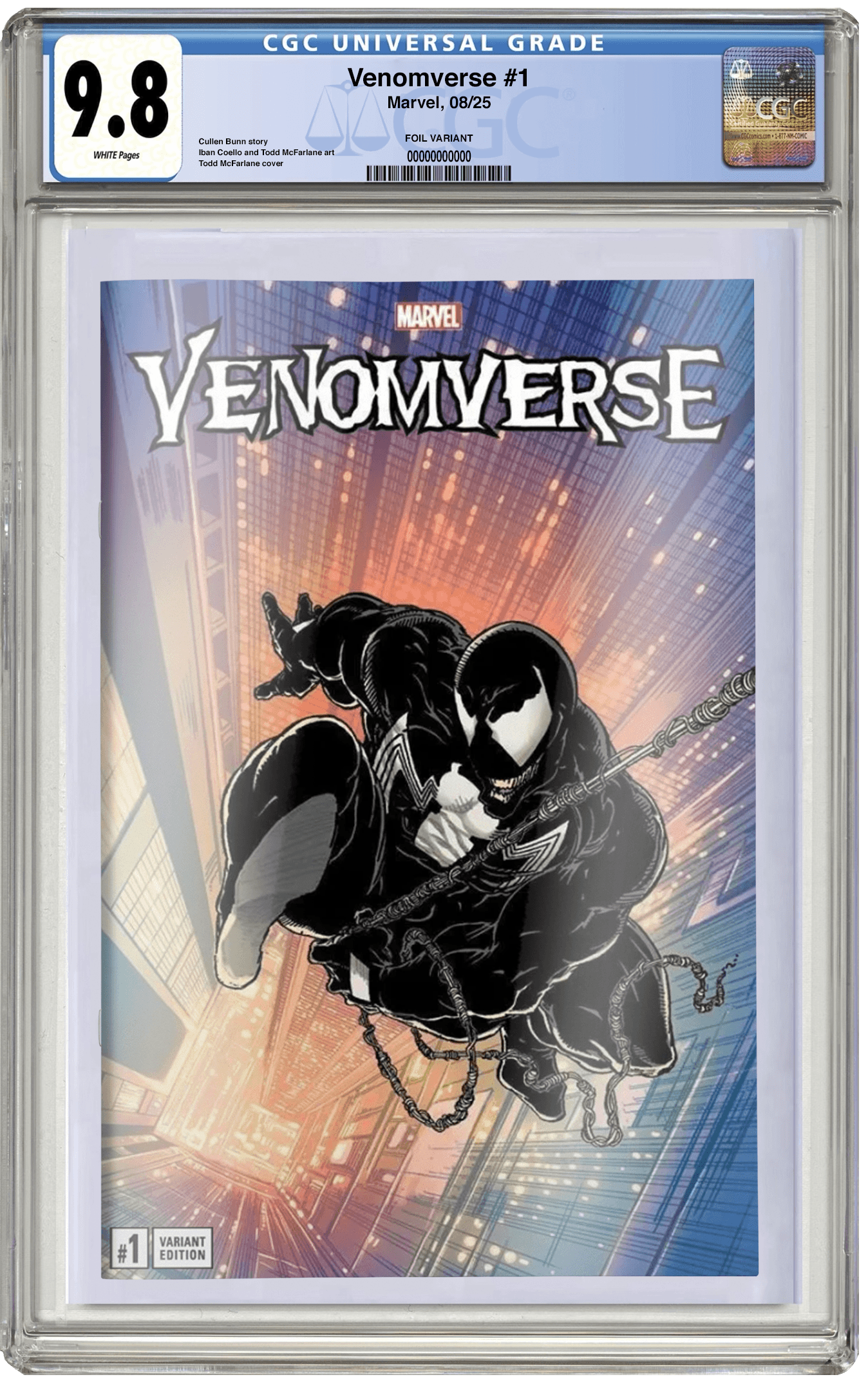 CGC 9.8 Venomverse #1 Todd McFarlane MEXICAN Foil Variant
