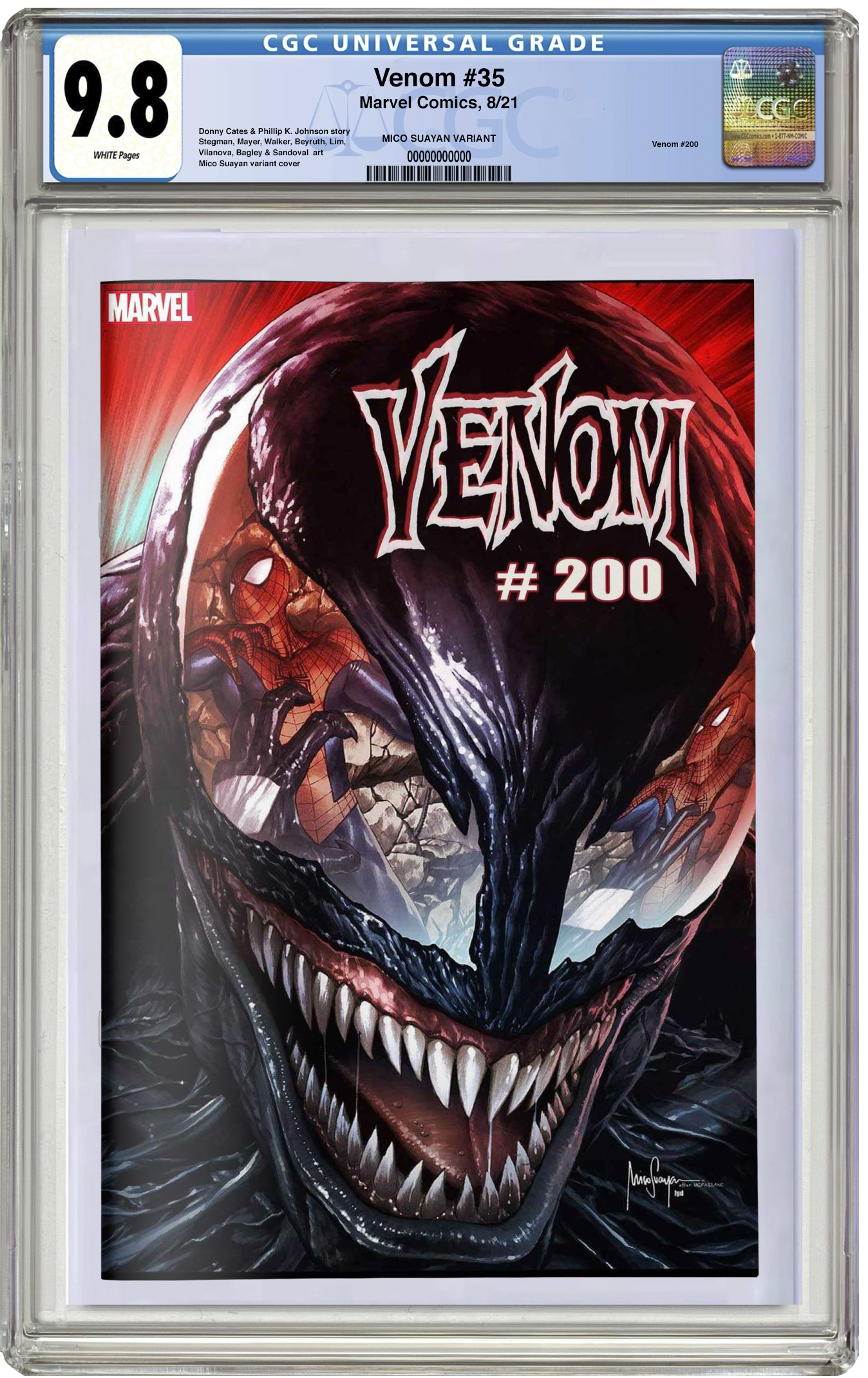 MADE TO ORDER: CGC 9.8 Venom #35 (2021) Mico Suayan Trade Dress Variant