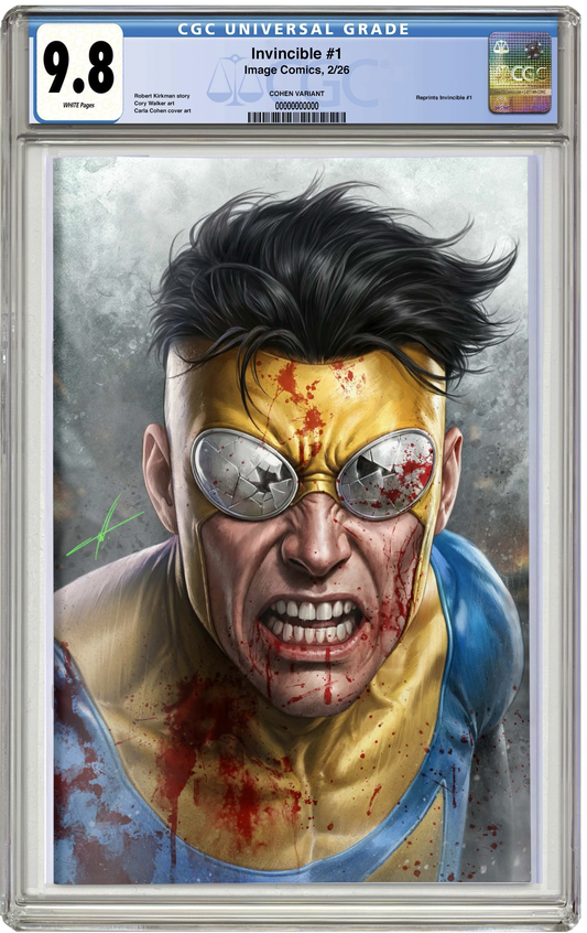PREORDER: CGC 9.8 Invincible #1 REPRINT Carla Cohen Virgin Variant