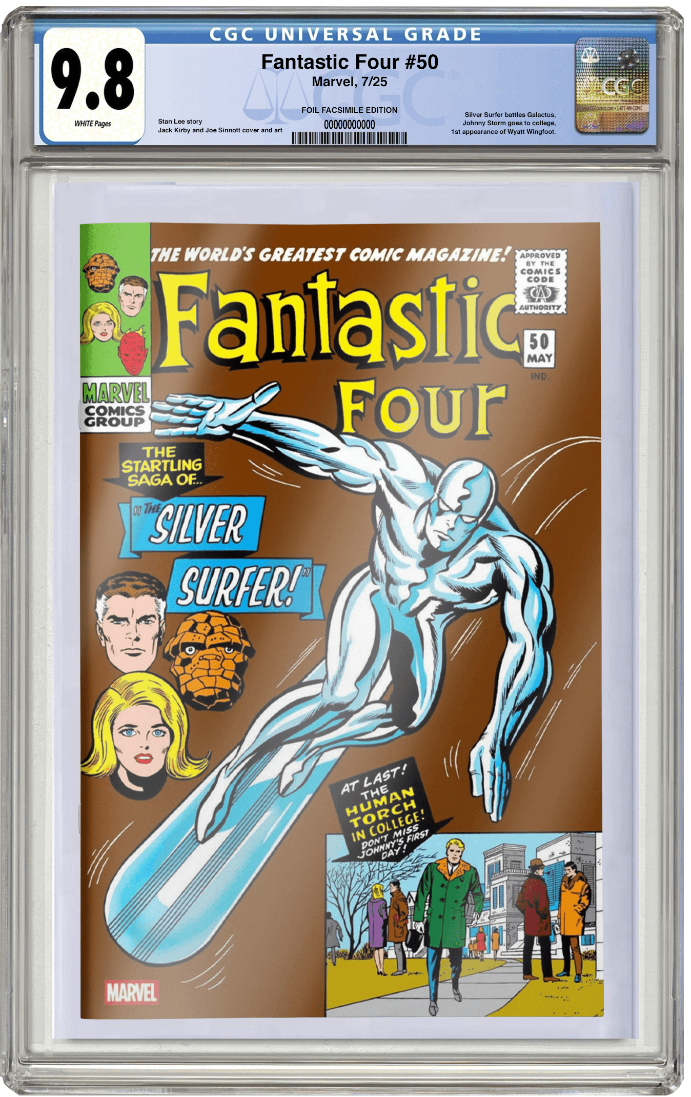CGC 9.8 Fantastic Four #50 (1965) Facsimile Foil Variant (US) Silver Surfer vs. Galactus!