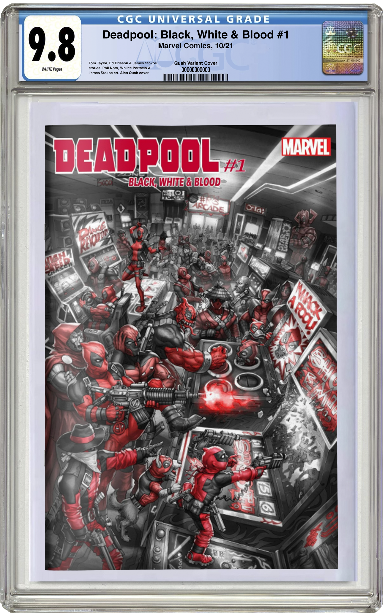 MADE TO ORDER: CGC 9.8 Deadpool: Black, White & Blood #1 Alan Quah Trade Dress Variant
