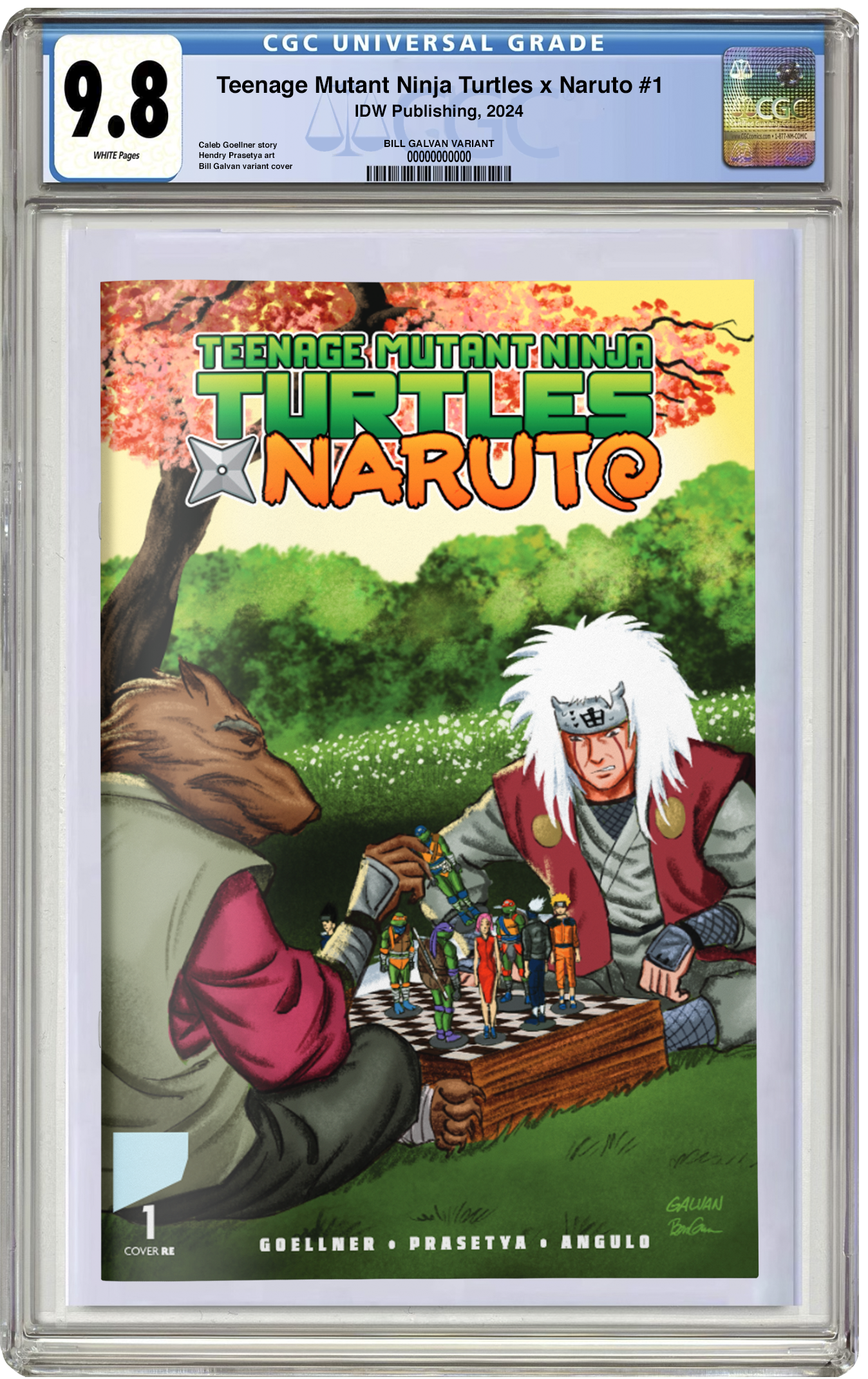 CGC 9.8 TMNT x Naruto #1 Bill Galvan Chess Trade Dress Variant