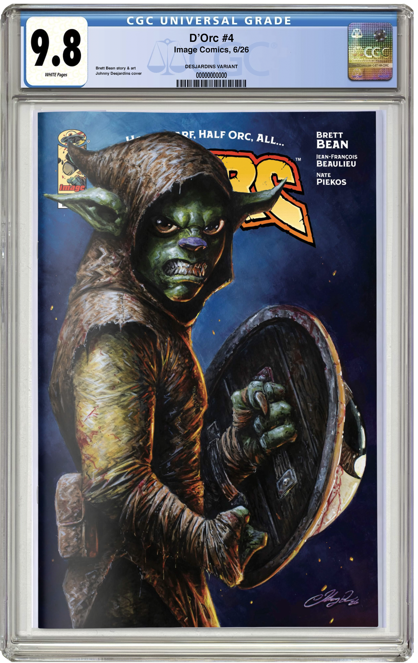 PREORDER: CGC 9.8 D'Orc #4 Johnny Desjardins Exclusive Trade Variant