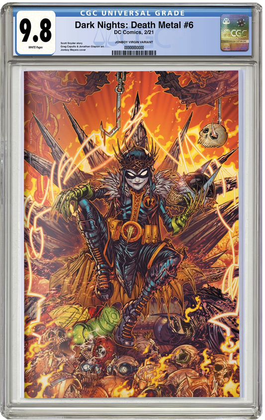 PREORDER: CGC 9.8 Dark Nights: Death Metal #6 Jonboy Meyers Virgin Variant
