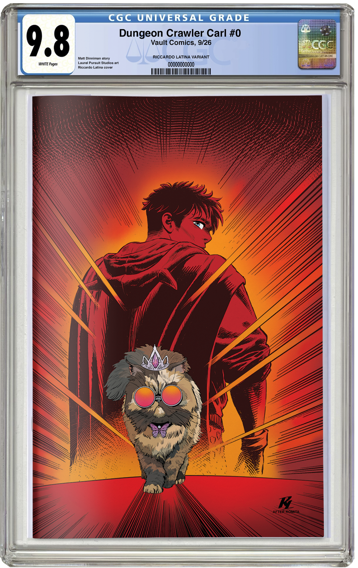 PREORDER: CGC 9.8 Dungeon Crawler Carl #0 Second Print Virgin Riccardo Latina