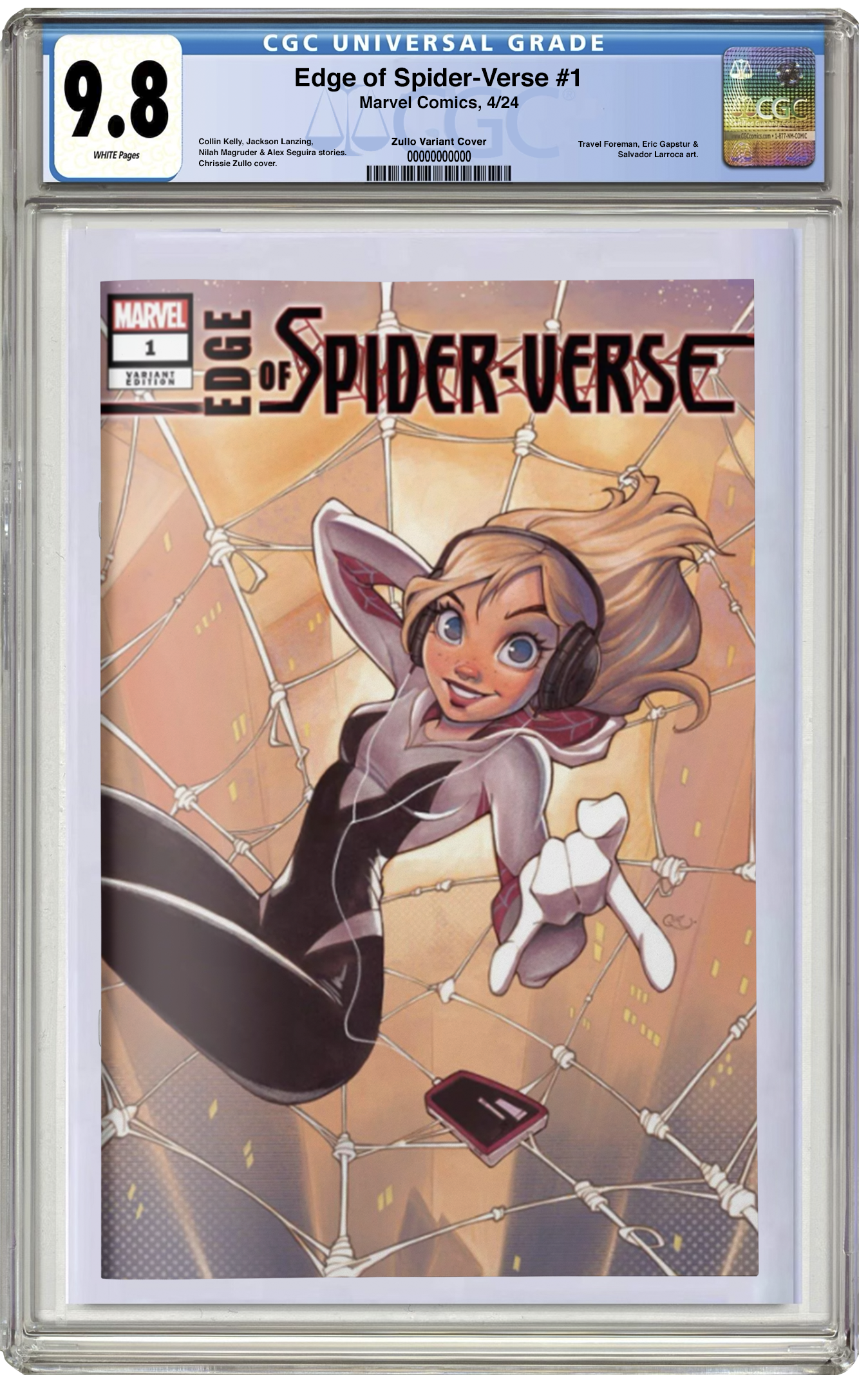 MADE TO ORDER: CGC 9.8 Edge of Spider-Verse #1 Chrissie Zullo Trade Dress Variant
