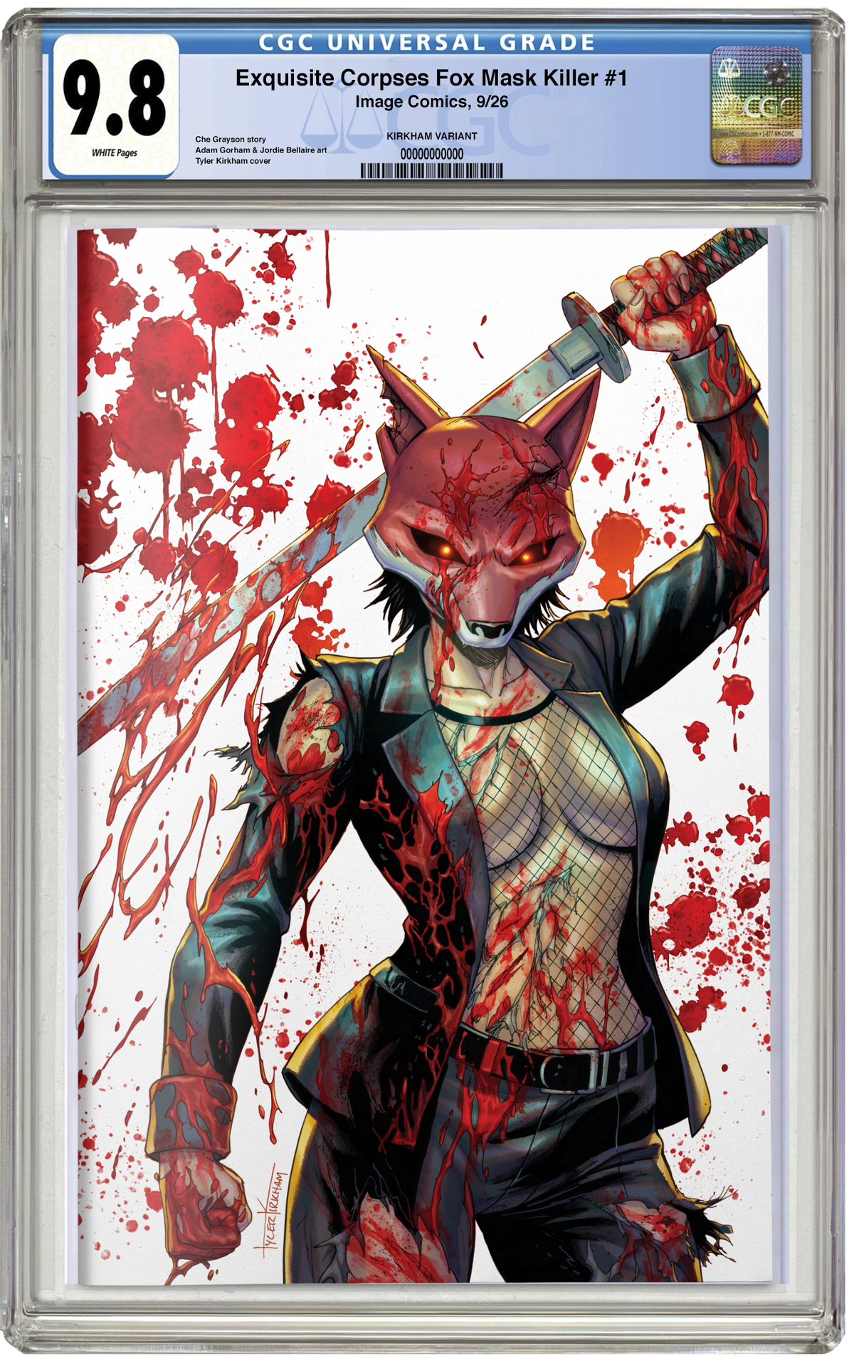 PREORDER: CGC 9.8 Exquisite Corpses: Fox Mask Killer #1 Tyler Kirkham Virgin Variant
