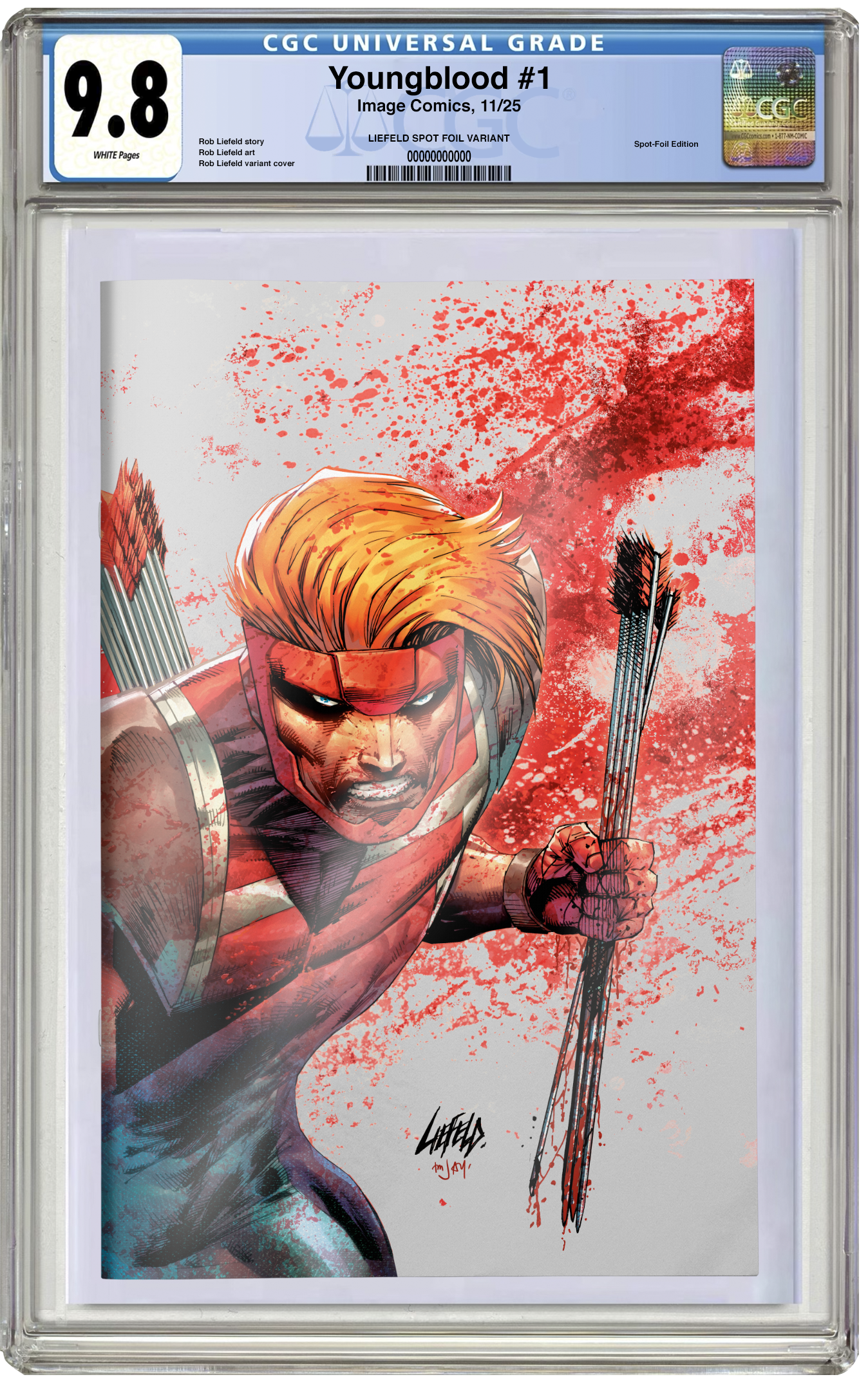 PREORDER: CGC 9.8 Youngblood #1 (2025) Rob Liefeld Spot Foil Variant