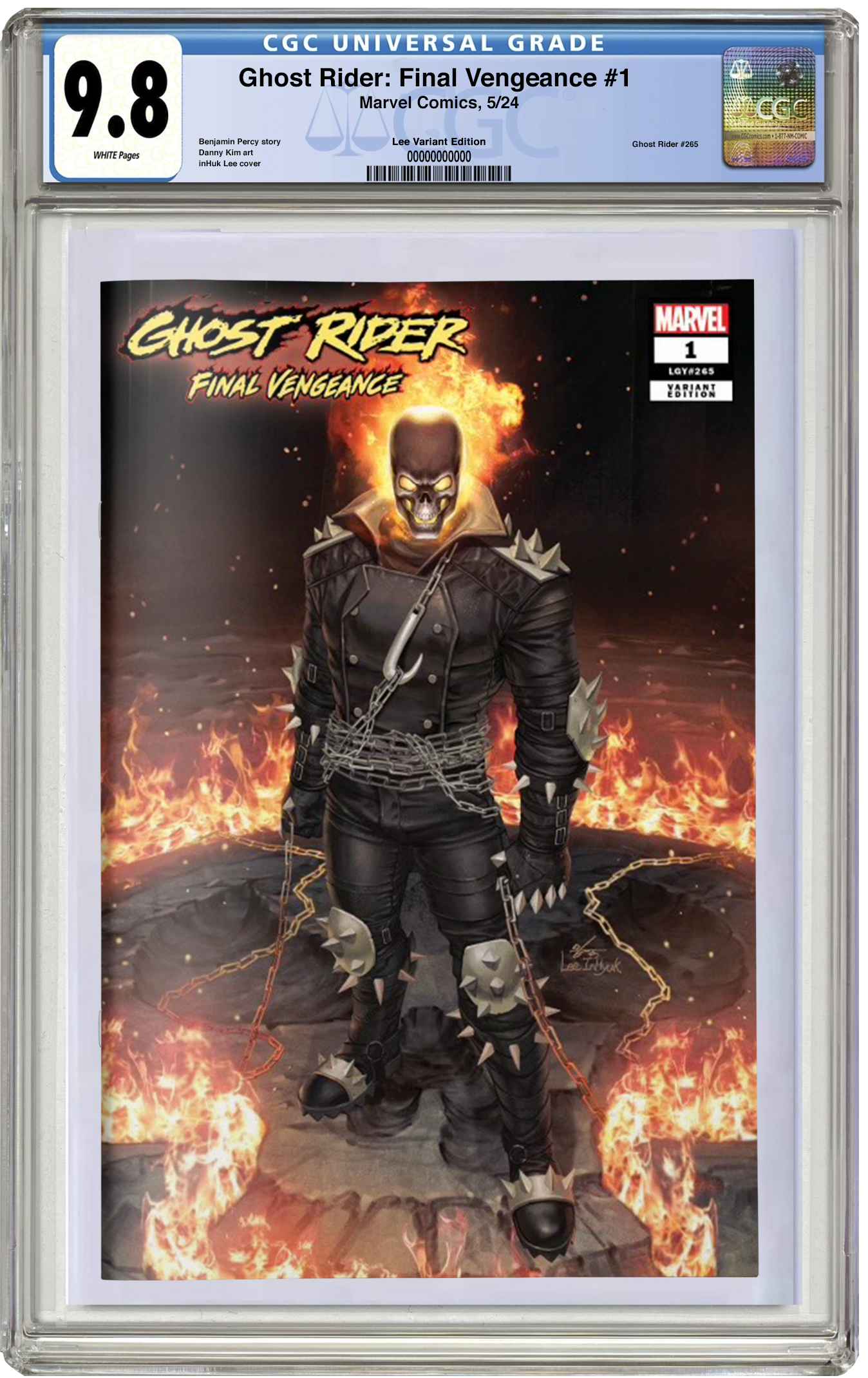 CGC 9.8 Ghost Rider: Final Vengeance #1 InHyuk Lee Trade Dress Variant