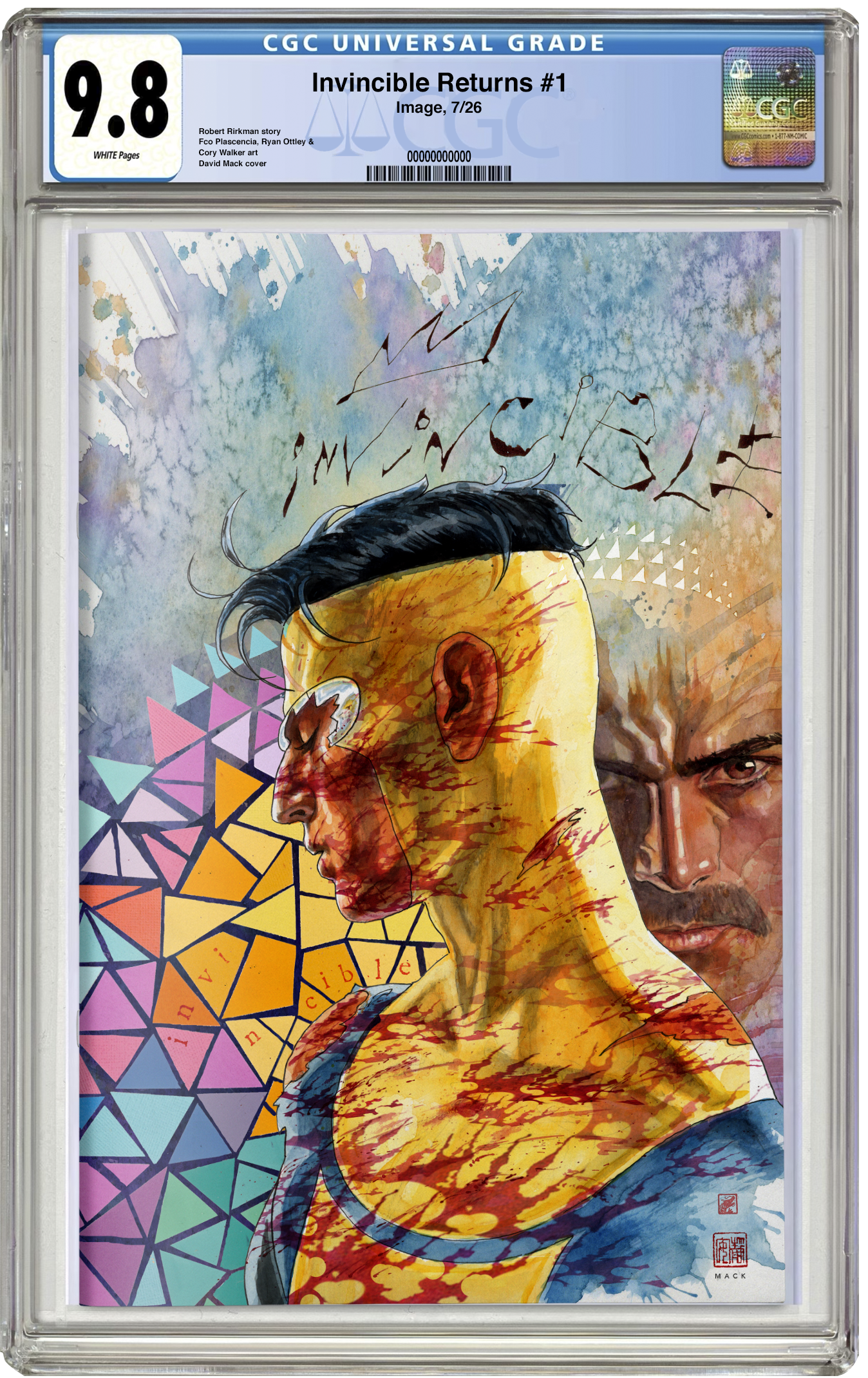 CGC 9.8 Invincible Returns #1 1st Thragg David Mack Virgin Foil Variant LTD 1500