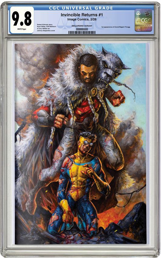 CGC 9.8 Invincible Returns #1 Johnny Desjardins Exclusive Virgin Variant LTD 1500