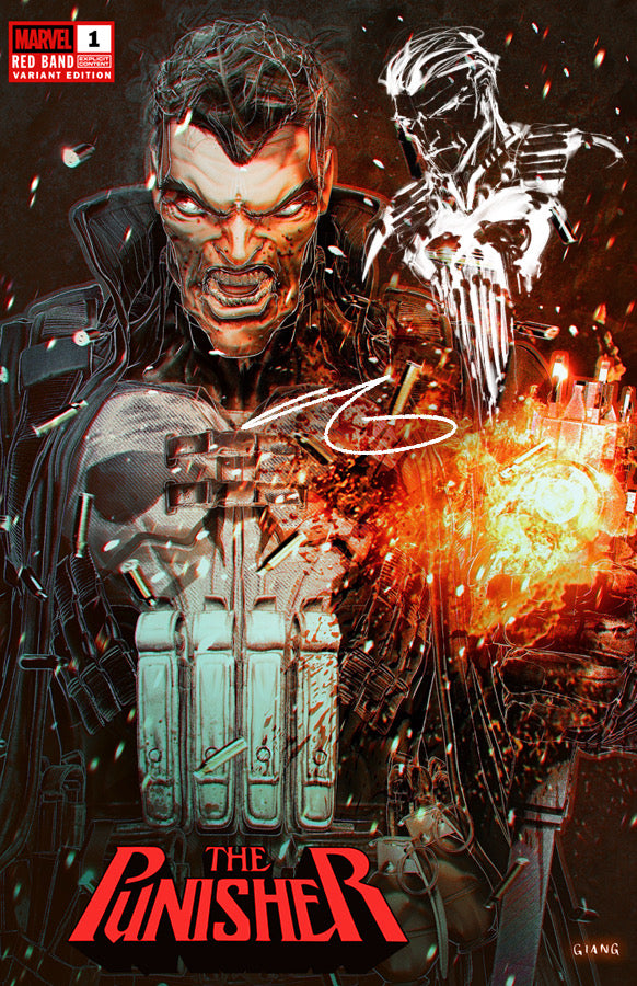 Punisher: Red Band #1 SIGNED & REMARKED John Giang Trade Dress Variant