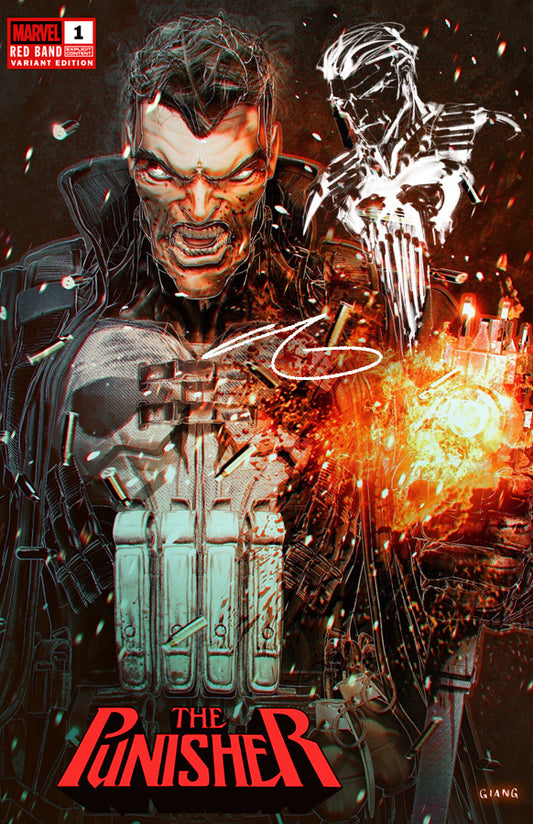 Punisher: Red Band #1 SIGNED & REMARKED John Giang Trade Dress Variant