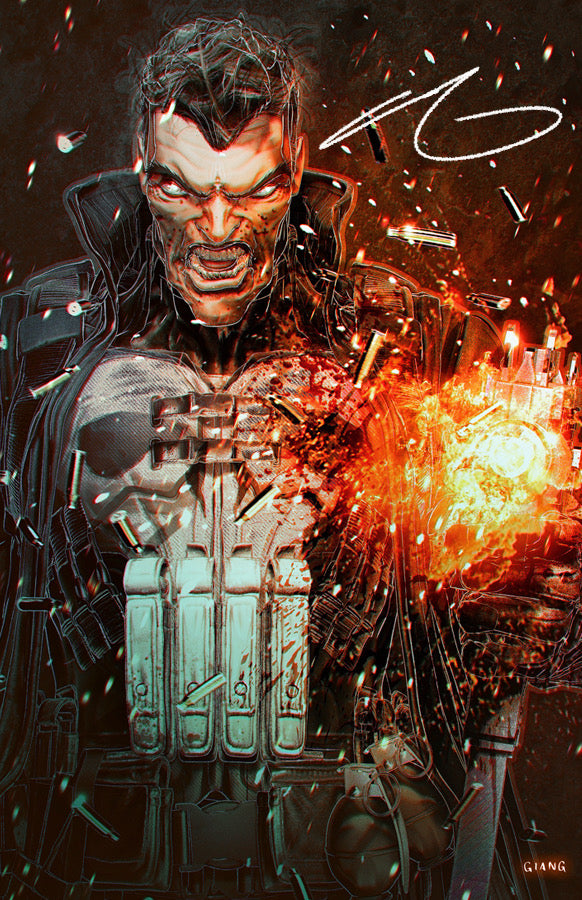 Punisher: Red Band #1 SIGNED John Giang Virgin Variant