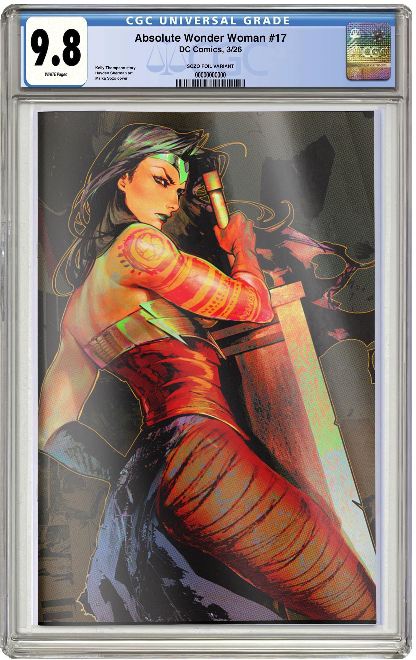 PREORDER: CGC 9.8 Absolute Wonder Woman #17 Sozomaika C2E2 2026 Exclusive Foil Virgin Variant