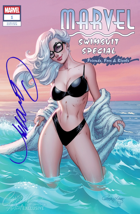 Marvel Swimsuit Special: Friends, Foes & Rivals #1 JSC Artist EXCLUSIVE SIGNED "Black Cat"